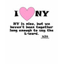 N.Y.E In 'like' with NY (black lettering) t-shirts