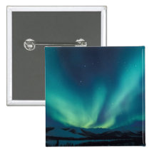 NA, USA, Alaska, Brooks Range, Curtains of green Button