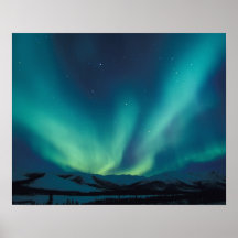 NA, USA, Alaska, Brooks Range, Curtains of green Poster