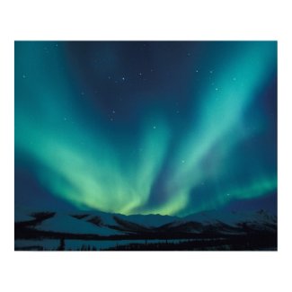 NA, USA, Alaska, Brooks Range, Curtains of green Poster