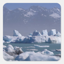 NA, USA, Alaska, St. Elias Range, Alsek River, Square Sticker