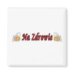 Na Zdrowie Toast With Beer Mugs magnets