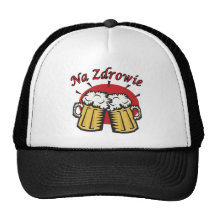 Na Zdrowie Toast With Beer Mugs Mesh Hat