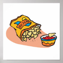 nachos and salsa dip posters