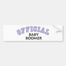 Nacido en el baby boom oficial - rojo pegatina de parachoque
