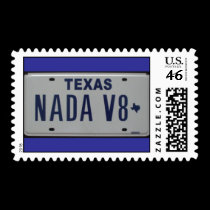 Nada V8 License Plate postage