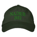 Nader 2012 Embroidered Hat embroidered hats