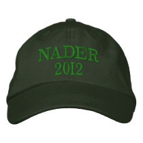 Nader 2012 Embroidered Hat embroidered hats by EloquentPeasant Nader 2012 Embroidered Hat embroidered hats