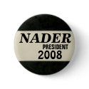 Nader Black & White Button