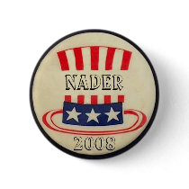 Nader Uncle Sam Top Hat Button by elfyboy Nader Uncle Sam Top Hat Button