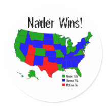 Nader Wins! stickers by presidentialdebate08 Nader Wins! stickers