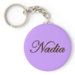 NADIA Name-Branded Gift Keychain or Zipper-pull