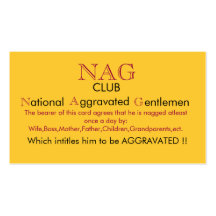 Nag Club Card Business Card Templates