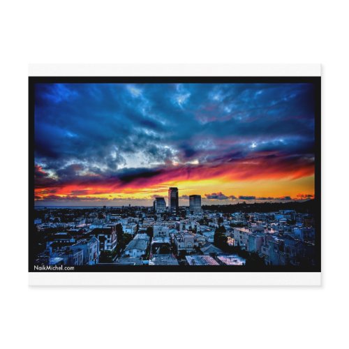Naik Michel Photography - Sunset over Santa Monica postcard