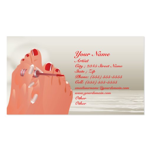 Nail Art Salon Business Card