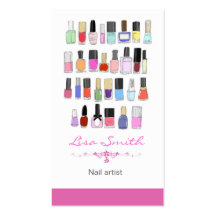 Nail artist business card template
