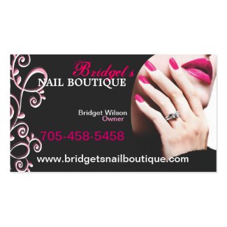 Nail Bouquet Business Card-Pink profilecard