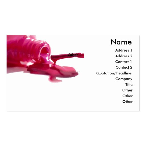 Nail Polish Business Card (front side)