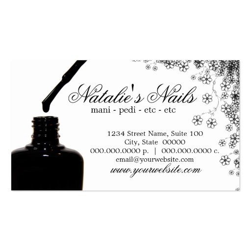 Nail Polish Business Cards (front side)