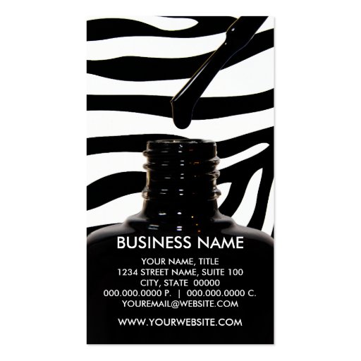 Nail Polish Business Cards (front side)