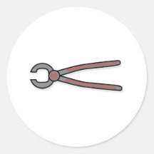 Nail Puller Round Sticker
