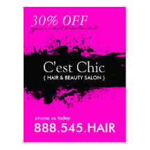 Nail Salon and Spa Advertising Postcard