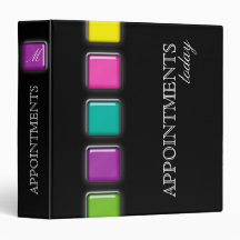 Nail Salon Beauty Appointment Book Palettes Vinyl Binder