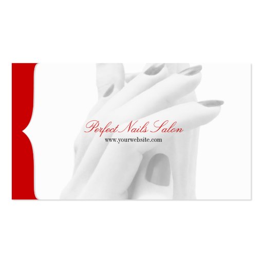 Nail Salon Beauty Center business card (back side)