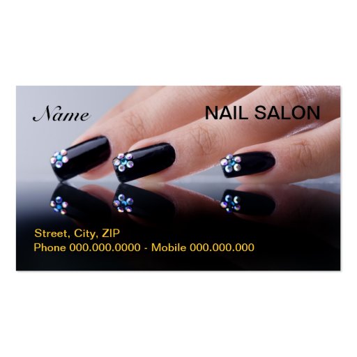 Nail Salon Business Card (front side)