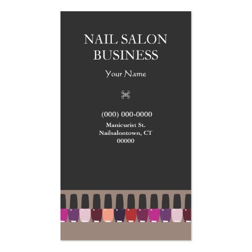 Nail Salon Business Card (front side)