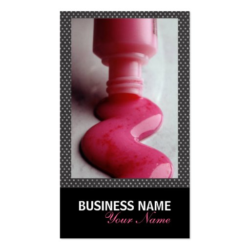 Nail Salon or Nail Technician Business Cards (front side)