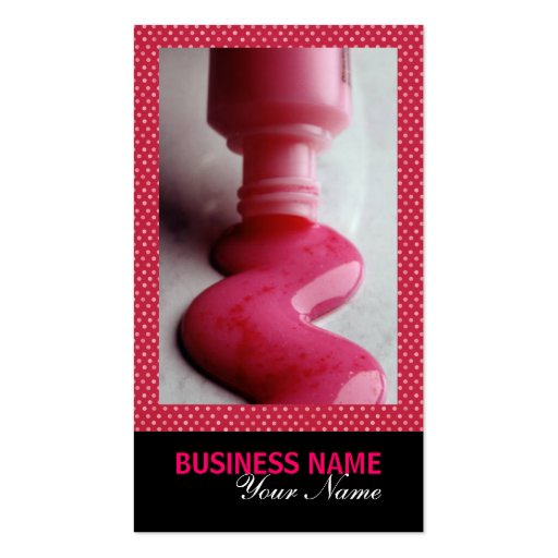 Nail Salon or Nail Technician Business Cards (front side)