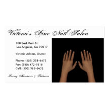 Nail Salon W/B Business Card Template