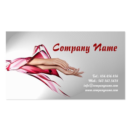 Nail Stylist / Manicure Specialist Business Card (front side)