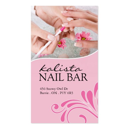NAIL TECHNICIAN AND SAP BUSINESS CARD (front side)