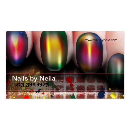 Nail Technician/Artist/Manicurist Business Card (front side)