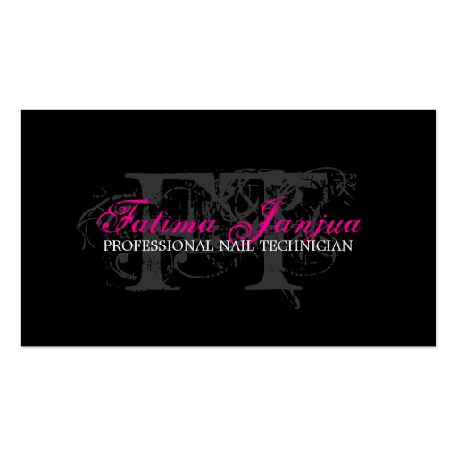 NAIL TECHNICIAN BUSINESS CARD (front side)