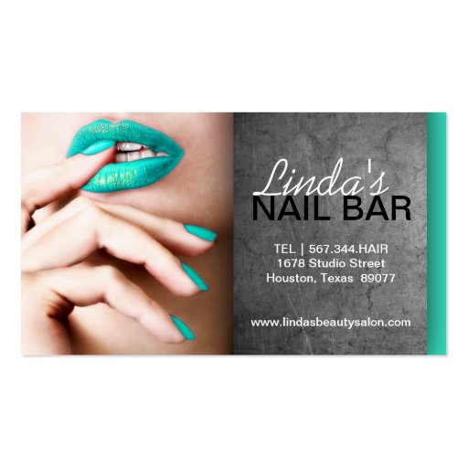 NAIL TECHNICIAN BUSINESS CARD (front side)