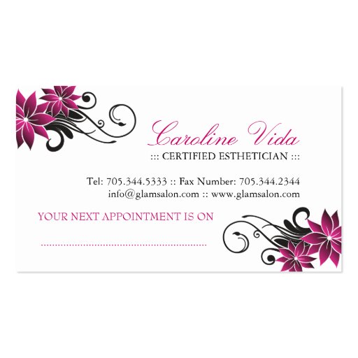 Nail Technician  Business Card (back side)