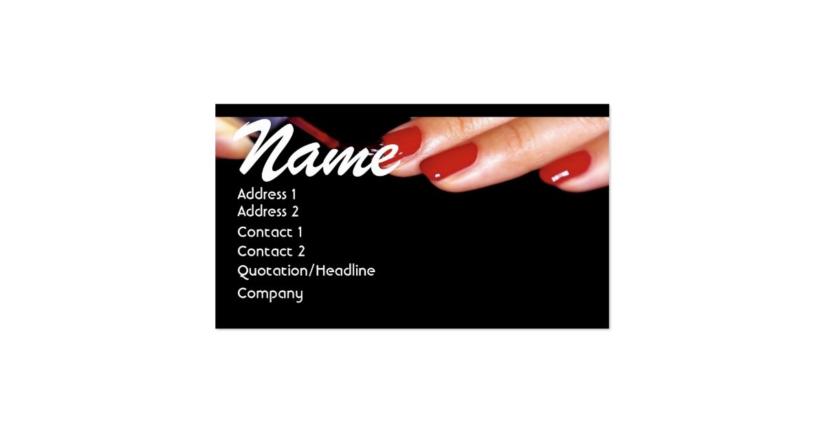 NAIL TECHNICIAN BUSINESS CARD | Zazzle