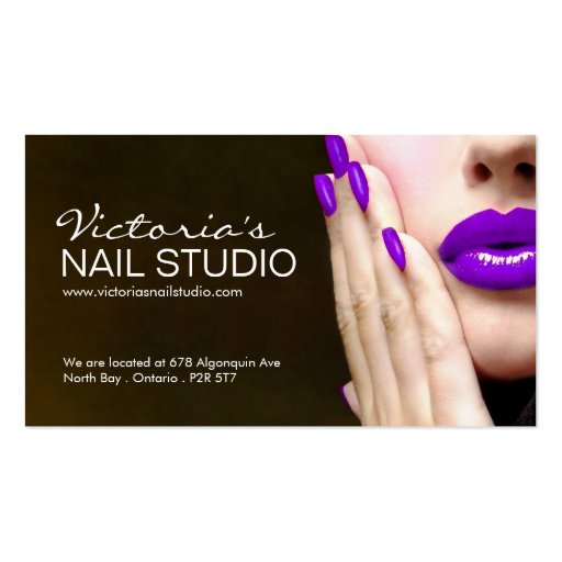 Nail Technician ~ Business Card Template (front side)