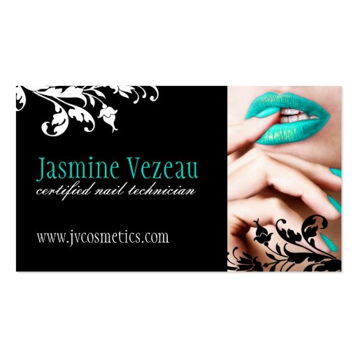 Nail Technician Business Cards (front side)