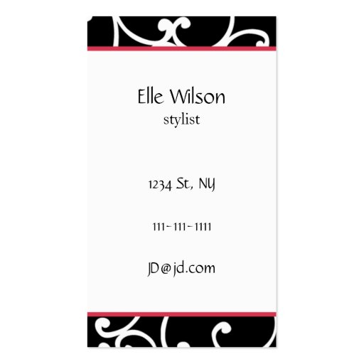 nail technician Business Cards (back side)