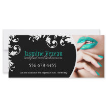 NAIL TECHNICIAN GIFT CERTIFICATE CUSTOM RACK CARD