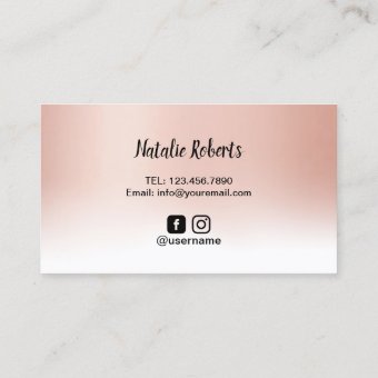 Nail Technician Rose Gold Dripping Manicurist Business Card Zazzle