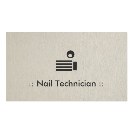 Nail Technician Simple Elegant Professional Business Cards (front side)