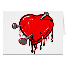 Nailed Heart Tattoo Card