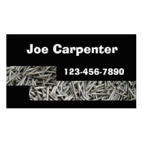 nails on black background business cards