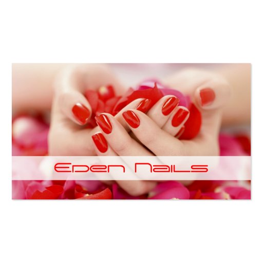 Nails Salon, Beauty, Spa Business Card (front side)