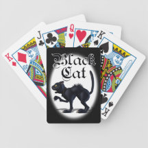 Naipes del gato negro baraja de cartas